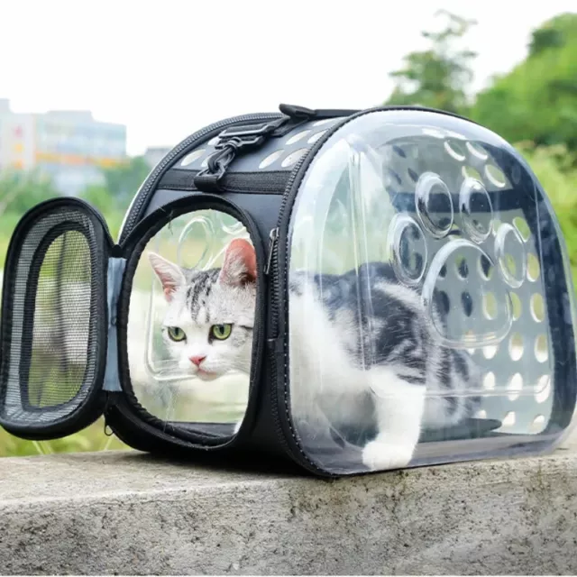 Sac de Transport Transparent pour Chat, Animaux de compagnie, Lavable, Respirant