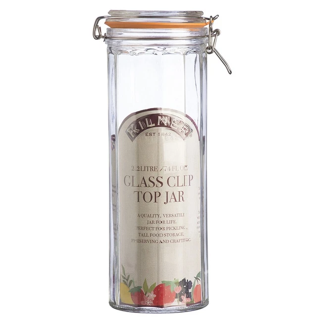 Kilner HAUSRAT Facetten-Glas mit Bügelverschluss,,