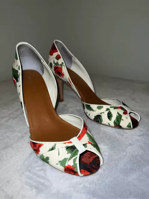 Karen Millen Peep Toe Pumps Heel Floral Holiday Womens 41 - 10.5/11