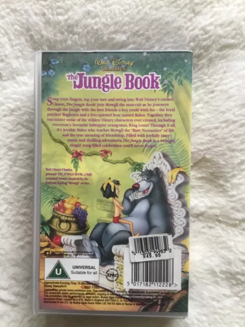 The Jungle Book VHS Walt Disney Classic 2