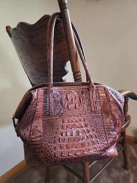 Brahmin brown big purse / bag estate sale item preowned large