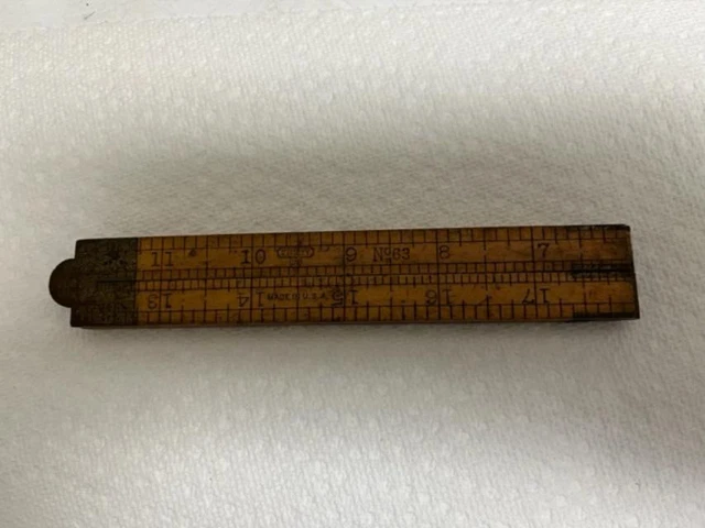 Vintage Stanley No. 63 Sweetheart Boxwood Folding Ruler