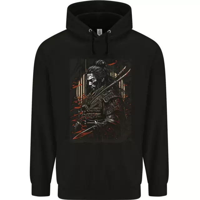 Warrior of the Samurai Japanese MMA Mens 80% Cotton Hoodie