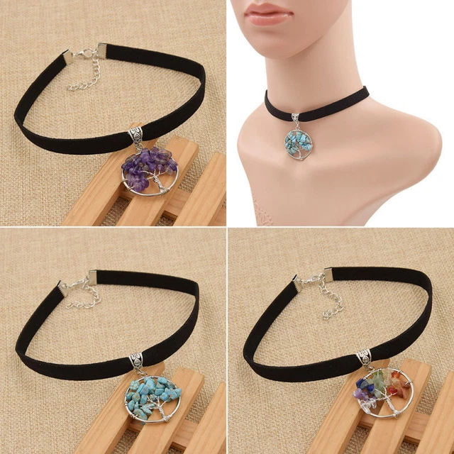 CHOKER Necklace Tree Of Life Natural Stone Choker Women's Jewelry Accessories