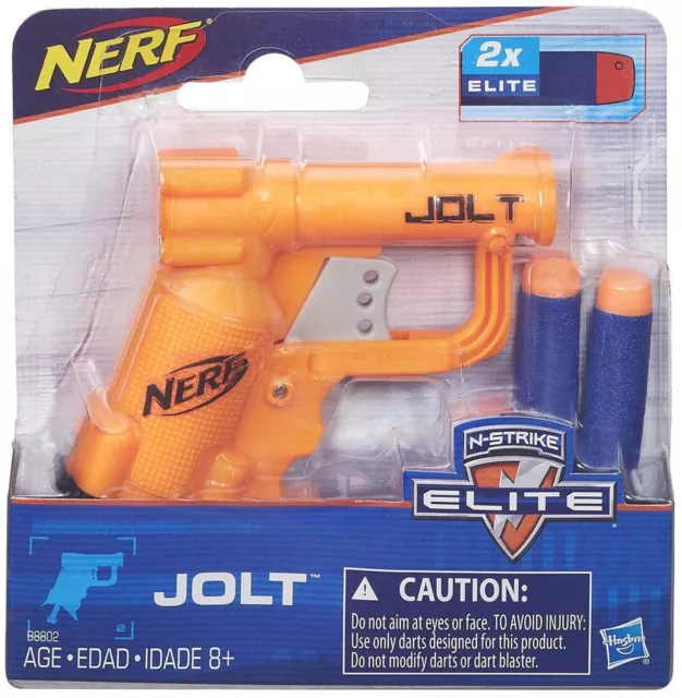 Nerf N-Strike Elite Jolt Orange Blaster Toy Gun w/ 2 Darts B8802 - USA SELLER!