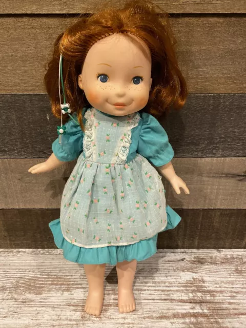 Vintage Fisher Price My Friend Becky Doll Red Hair Freckles Original Dress 1981