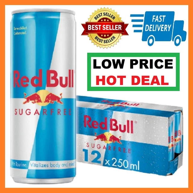 RED BULL SUGAR Free Energy Drink 250ml Pack of 24, brand new £20.00
