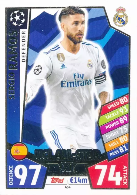 Match Attax Champions League 17/18 - 434 - Sergio Ramos - UCL All Star