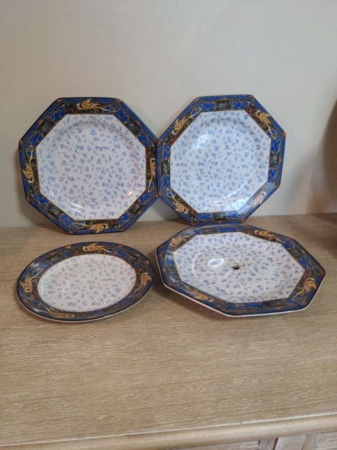 Vintage Winton Ware Grimwades Chintz Dessert Plate  Set Stoke On Trent England