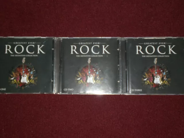 Greatest Ever Rock / The Definitive Collection - 3 X Cd Album Set - Excellent.