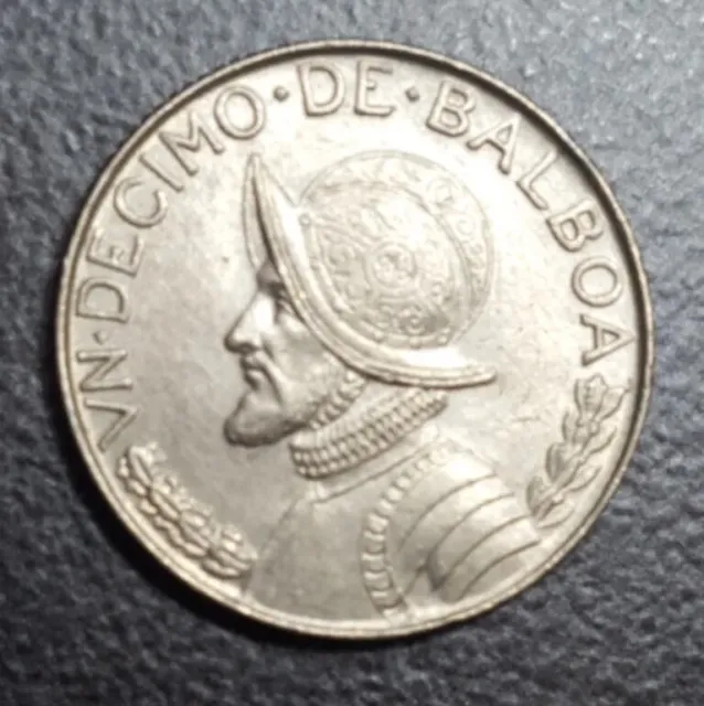 1966 Panama 1/10 Balboa COIN HIGH GRADE KM 10