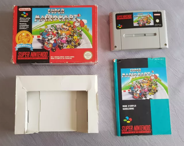 Jeu Super Mario Kart pour console Super Nintendo (complet)