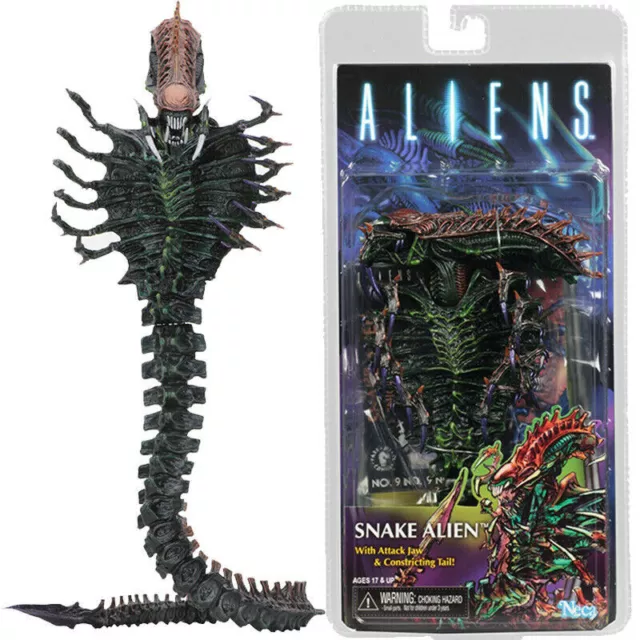 Action figure NECA Snake Alien 7" collezione film alieni con mascella d'attacco ufficiale-