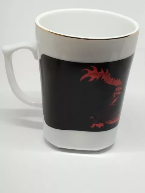 Mug Tasse Porcelaine Chinoise Asiatique Dragon Rouge Collection