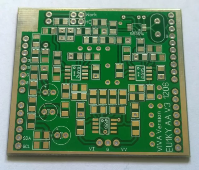 PCB frontal SMD 1206 para analizador de antena de medidor VNA EU1KY V3...