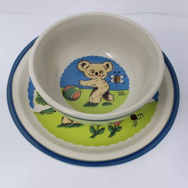 San Diego Zoo Plate & Bowl Kids Child 2 Piece Set