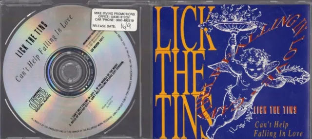 Lick The Tins [EX] 4trk CD SINGLE Can't Help Falling In Love