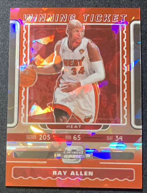 Ray Allen 2019-20 Contenders Optic Winning Ticket RED Cracked Ice PRIZM #16