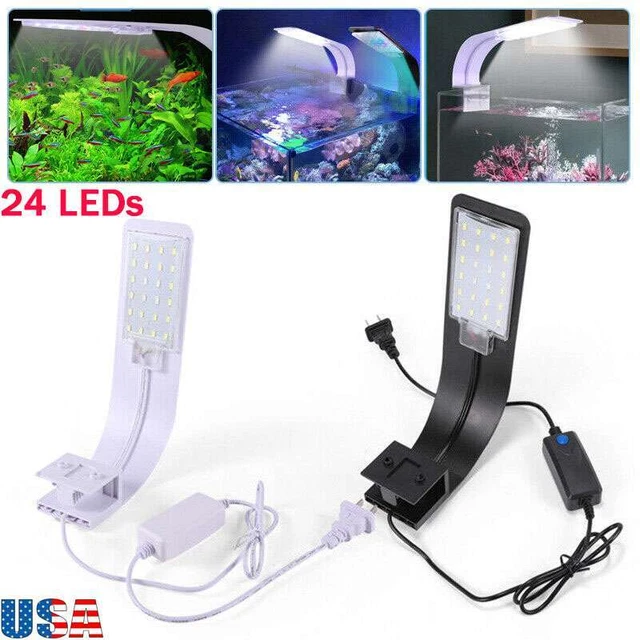 Bright Aquarium Light Plants Grow 24 LED Light Waterproof Clip-on Lamp Fish Tank
