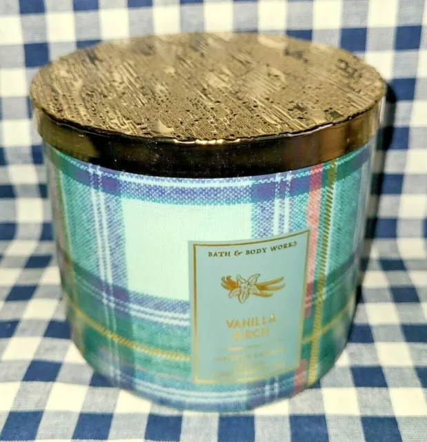 NEW Vanilla Birch 3-Wick Candle 45 Hour Bath & Body Works SHIPS FREE!