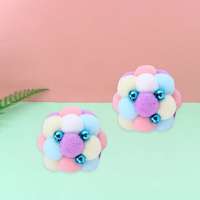 3 Pcs Katzen-Teaser-Spielzeug Flauschige Kuscheltiere Spielzeug Kauen Feder