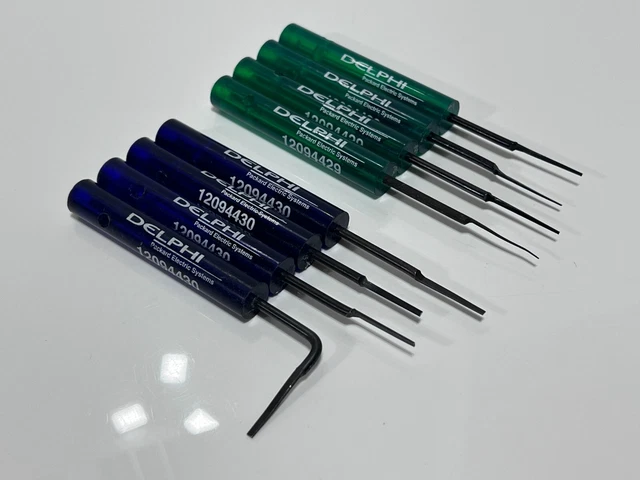 Delphi Electronics 8pc Terminal Removal Tool Lot Set - 12094429 & 12094430