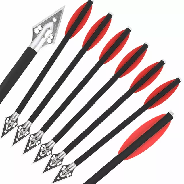 7" Carbon Arrows Bolts Blade Arrowhead Vanes Archery Mini Bow Shooting Hunting