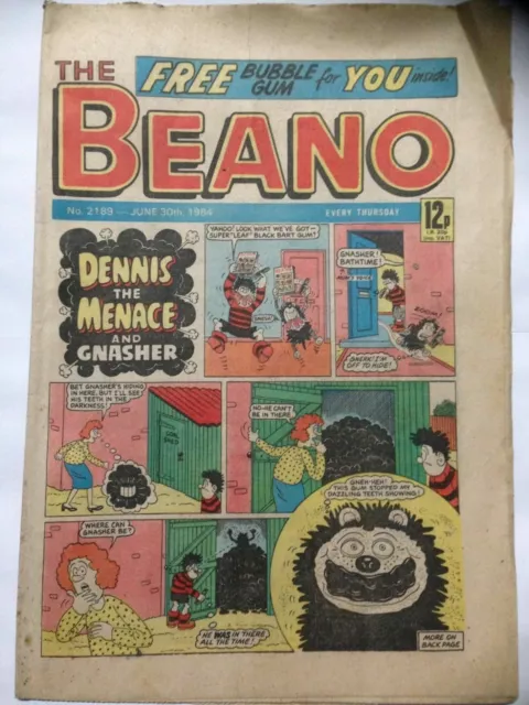 DC Thompson THE BEANO Comic. Issue 2189. June 30th 1984. **Free UK Postage**