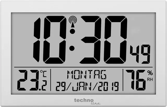 Orologio da parete con indicatore di temperatura e umidità, Display digitale