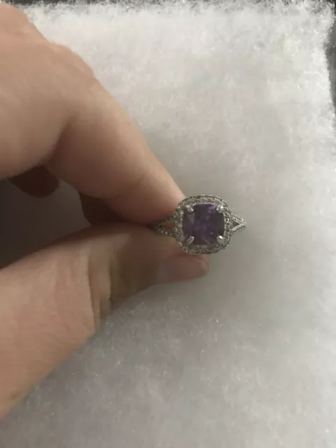 Fragrant Jewels Purple Ring Silver Size 9