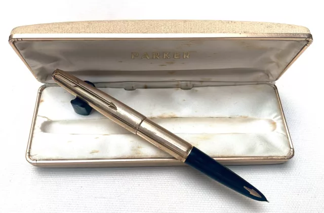 Vintage Parker 61 Signet Fountain Pen w/Capillarity System w/Case, USA (CM1828)