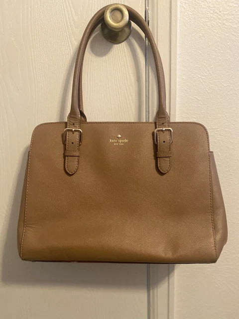 Kate Spade New York Charlotte Street Miles Purse Saffiano Leather Tan Camel