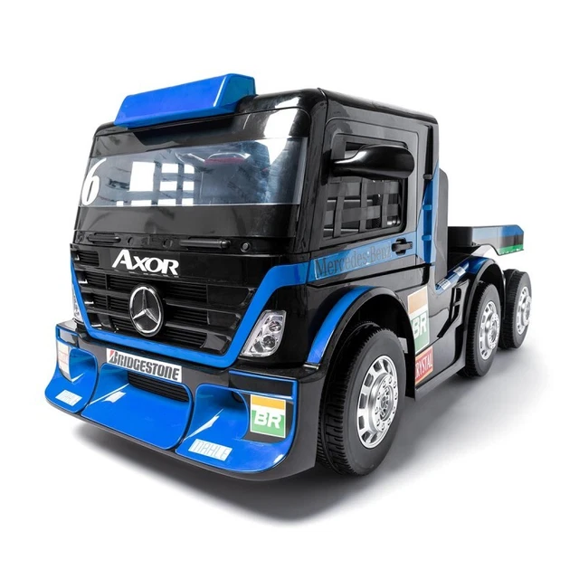 INDALCHESS ACTROS 4x4 12V Electric Truck Trailer for Kids Black