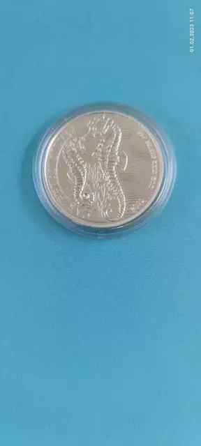 1 Unze Oz Silber 0,999 Caribbean Barbados Seepferdchen 2019