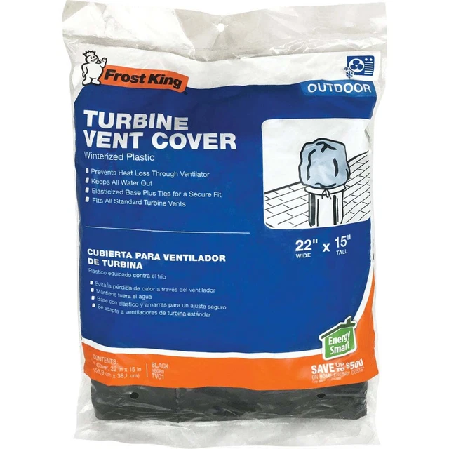 Frost King's Winterized Plastic Turbine Vent Cover TVC1 Frost King TVC1 12" or