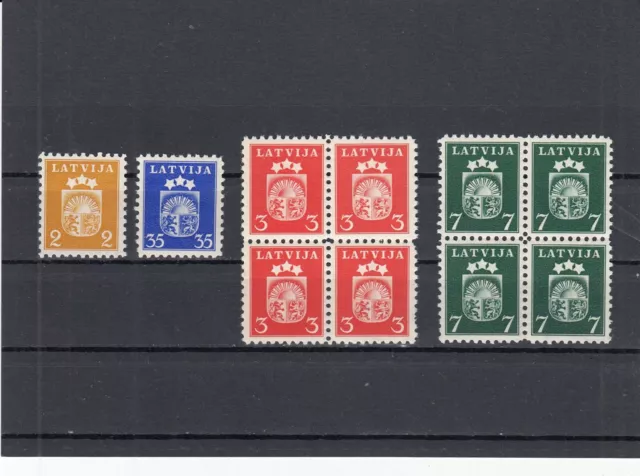 Lettland 1940 J.  postfrisch Freimarken Lot MNH(**)