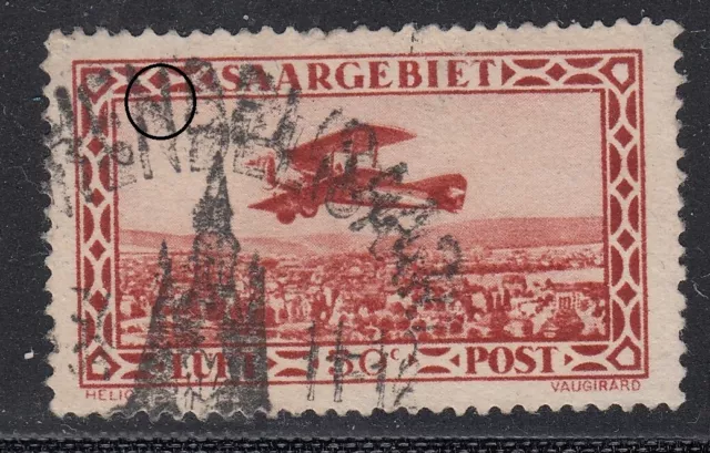 Saar - Plattenfehler  - 1928 - Mi. 126 IV