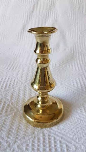 Candlestick ~ Brass ~ Victorian Design ~ 10cm Tall ~ For Small Candle 1.2cm