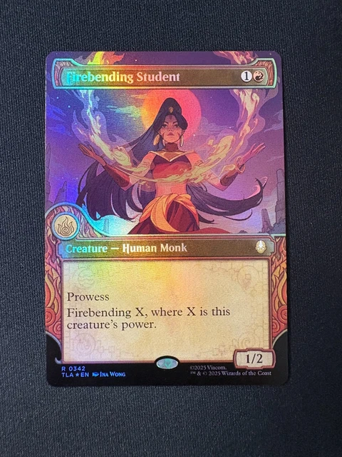 2025 MTG AVATAR The Last Airbender Firebending Student Borderless Foil ...