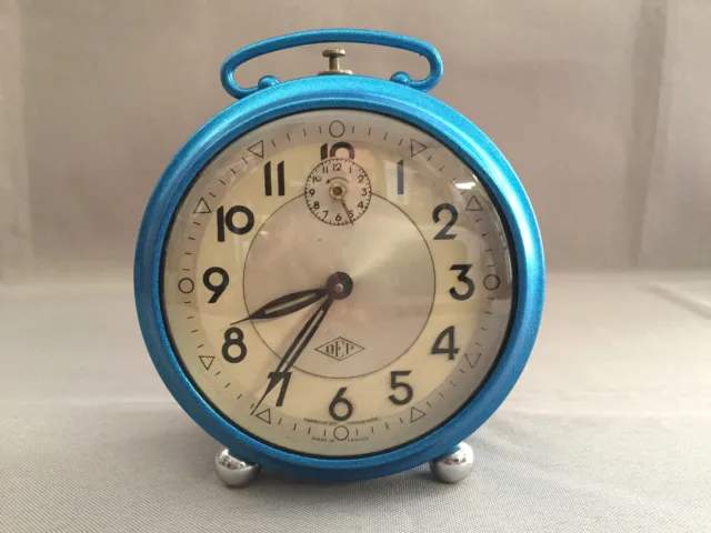 Ancien Reveil Matin Vintage "Dep" (Jaz) Made In France Art Horlogerie Pendule