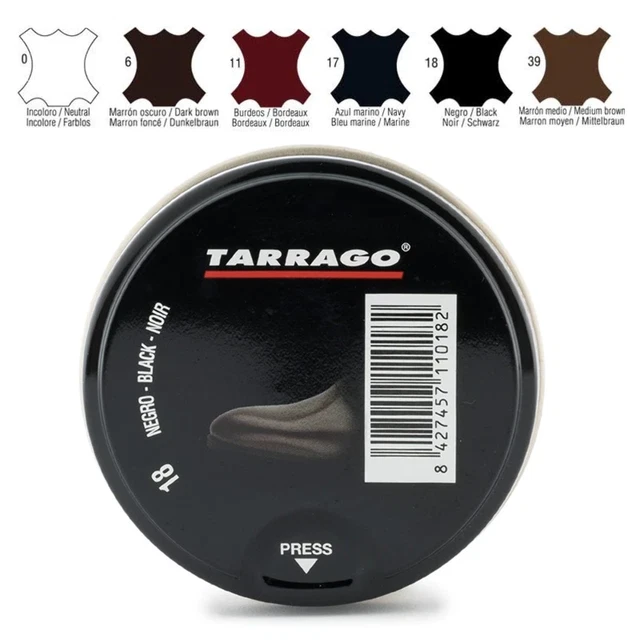 Tarrago Tinta Per Scarpe Pelle - Nero 18, Flacone 125 Ml