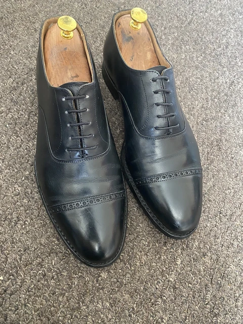Scarpe Original S.W.A.T. Oxford-M Uomo | Tomaia Lucida Nera, Suola TPR E Plantare Ortholite | Taglia 46