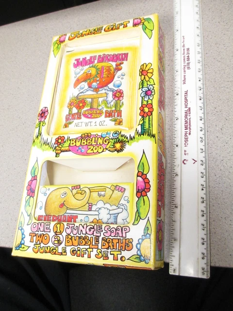 Bubbling Zoo Jungle gift set #3 psychedelic bubble bath kid soap elephant 1975