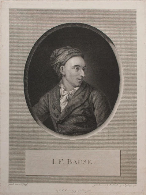 Ignaz Klauber Johann Bause Kupferstecher Weimar Kupferstich n. Anton Graff 1795