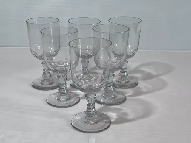 6 anciens grands verres à facettes  bullé vin eau liqueur ( 12 dispo ) 2