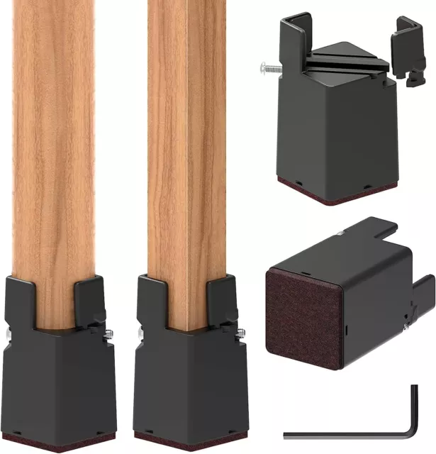 Elevadores de muebles con llave, elevadores de cama ajustables de 4 pulgadas, silla de alta resistencia Elevadores de muebles con llave, elevadores de cama ajustables de 4 pulgadas, silla de alta resistencia