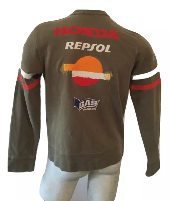 Maglia Honda Repsol Gas Hrc Moto Jacke Jacket No Shirt Jersey Felpa Zip Size L 2