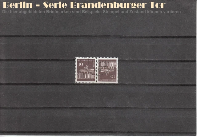 Berlin 1966 Brandenburger Tor 286 Zusammendruck K5 gestempelt