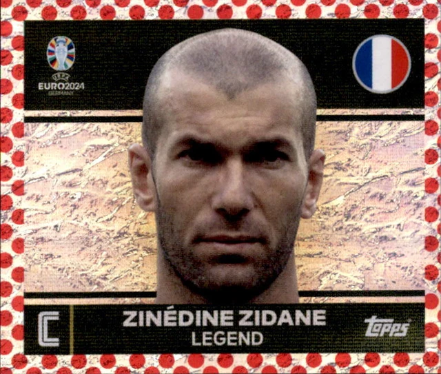 STICKER PANINI FRANCE 2024 Collection Officielle Legende Zidane 405152551396