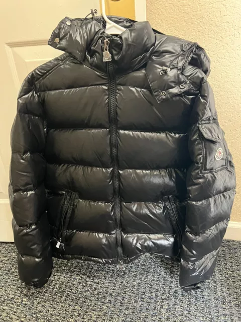 Men Moncler Jacket Giubbotto Black Maya Down Puffer Jacket Size 3